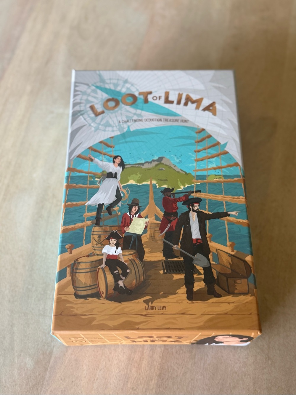 NEW never played Loot of Lima Treasure Hunt Board Game - Teal & Brown